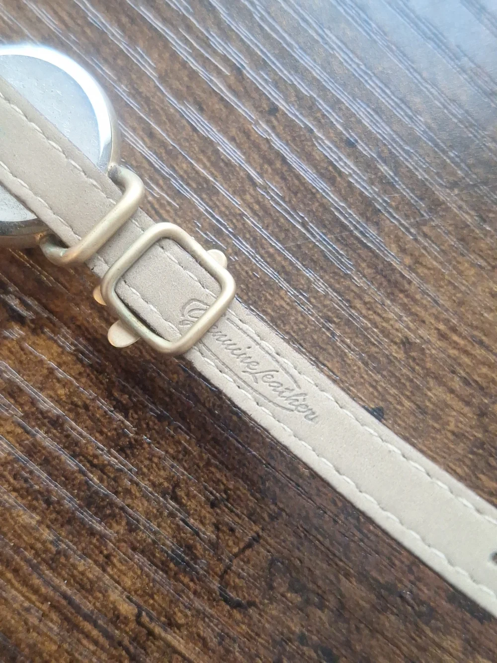 Disney Brown and Gold Mickey Mouse Leather Strap Watch Requires Battery